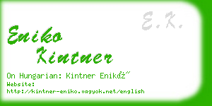 eniko kintner business card